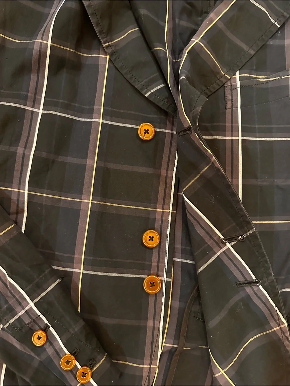 Vintage Men’s Vivienne Westwood Plaid Blazer Suit Jacket Size IT 46 US 36 Navy - Picture 3 of 10
